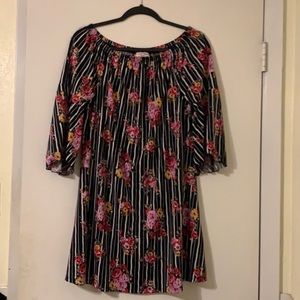 💎Sold elsewhere Floral shift dress, bell sleeves